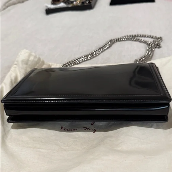 Salvatore Ferragamo Black Leather Shoulder Bag - Picture 11 of 13